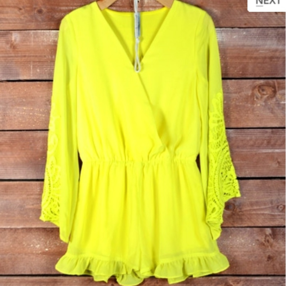 New 2015 Yellow jumpsuit